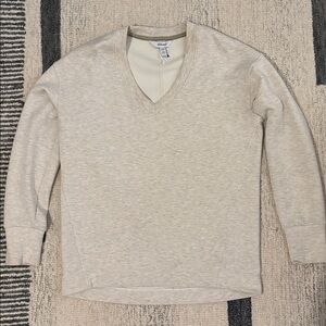 SPANX Women's Cream V-Neck Sweater